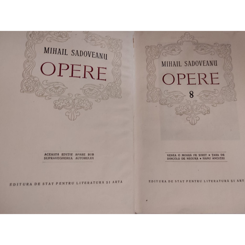 OPERE- MIHAIL SADOVEANU